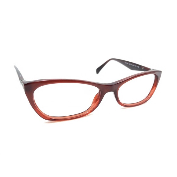 Prada VPR 15P MAX-1O1 Burgundy Dark Red Silver Eyeglasses Frames 53-16 135 Italy - Picture 1 of 12